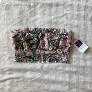 Hanky Panky Signature Lace Lined Bandeau Bralette in “oasis” XS